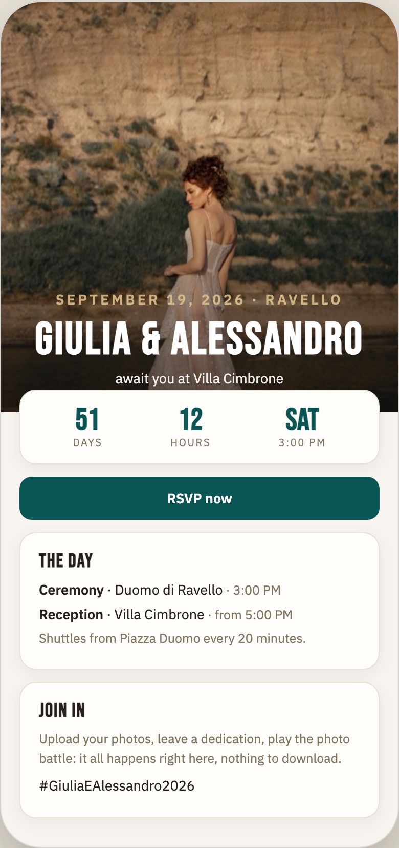 Vertical screenshot: the guest app on a phone