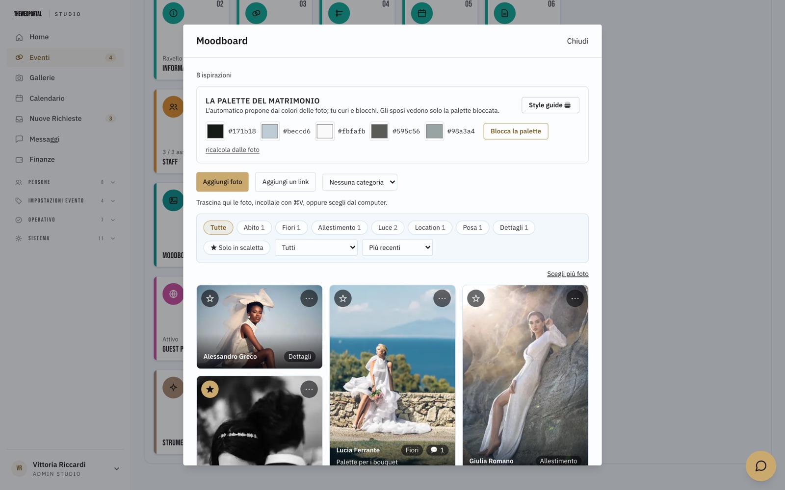 Screenshot: una moodboard condivisa